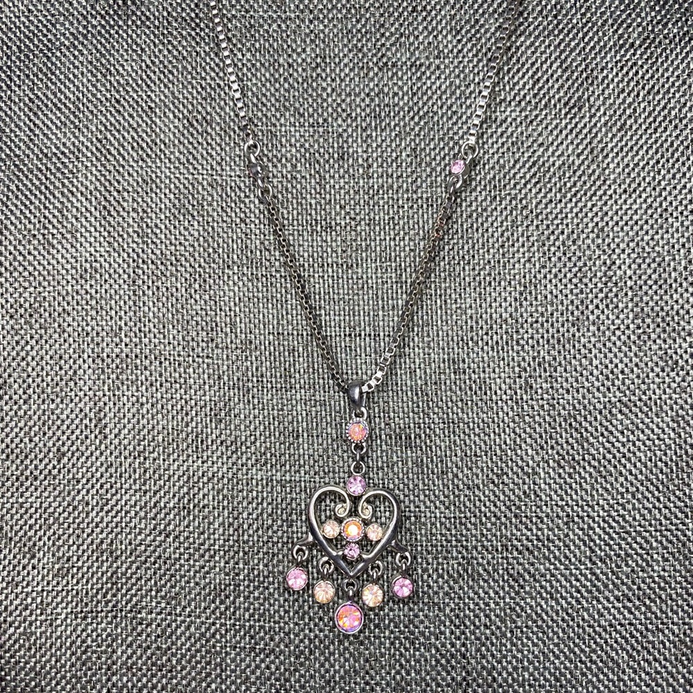 Guess Silver Heart Necklace